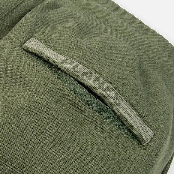 Paper Planes Men's Bronze Green French Terry Logo Jacquard Sweatpants - Large - Picture 3 of 11